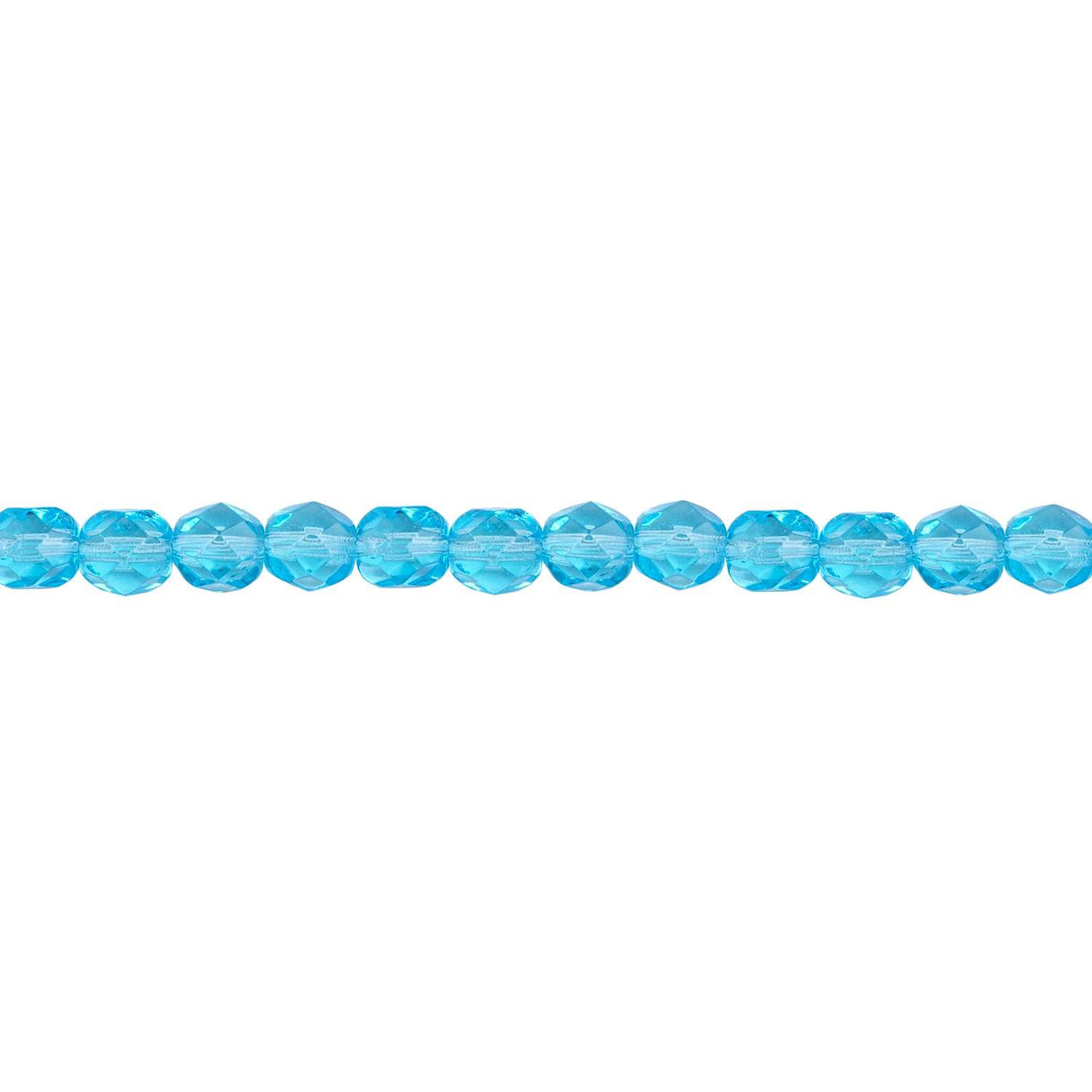 339-77.SLC.1.jpg 6mm Aqua Bead Strand - Firepolished Image