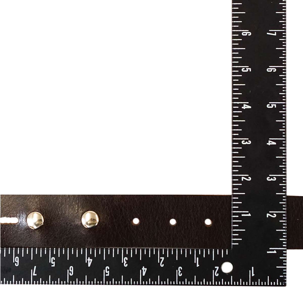 100-2163.SLC.3.jpg Single Hole Belt Blank w/ snaps - Buffalo Antique Mahogany Image