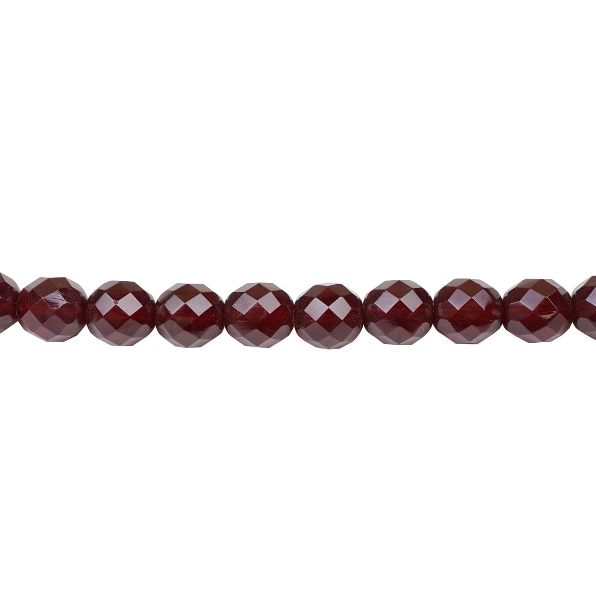 222-4165.SLC.1.jpg 10mm Firepolish Strand - Garnet Image