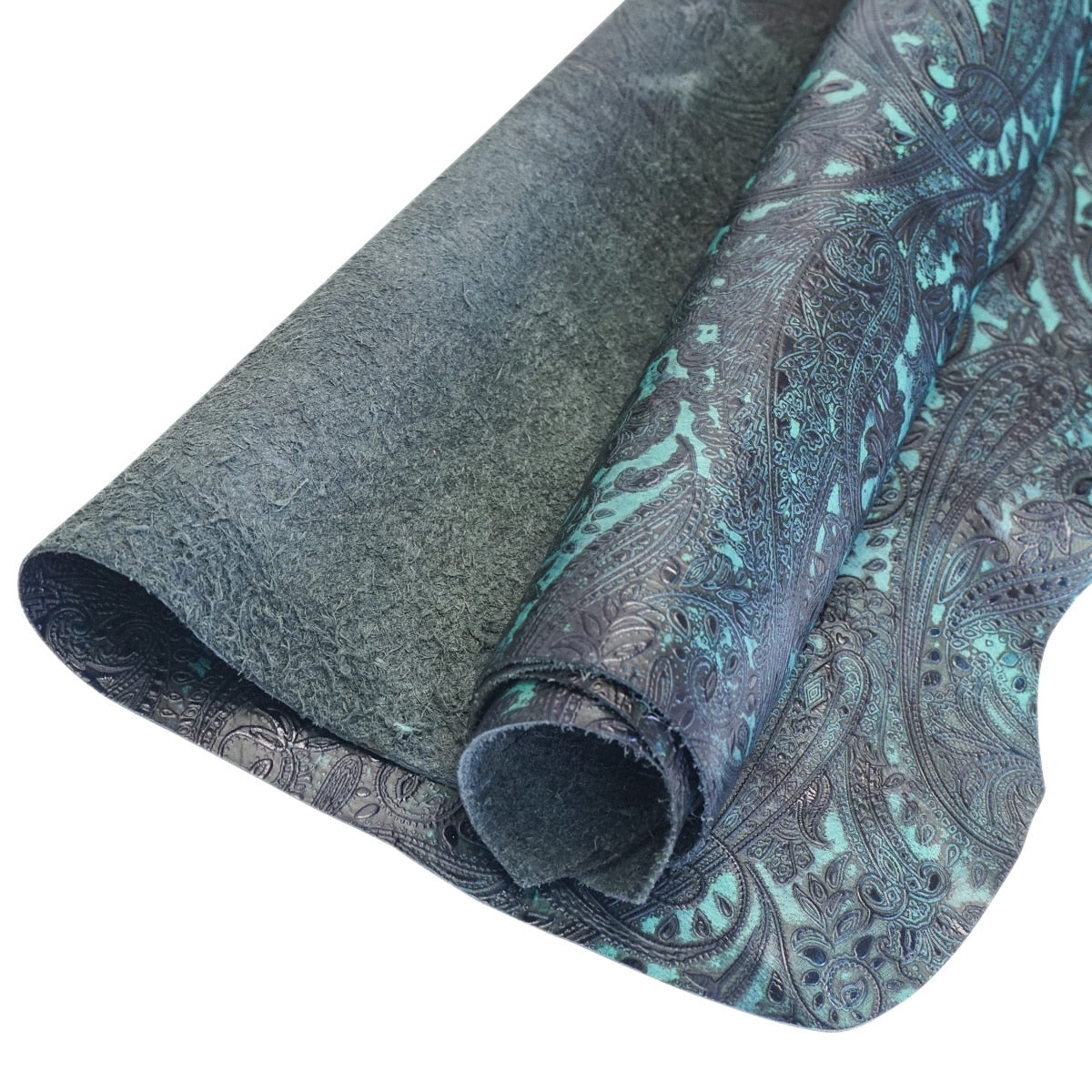 KSMR.Aegean Teal.01.jpg Paisley Embossed Cow Image