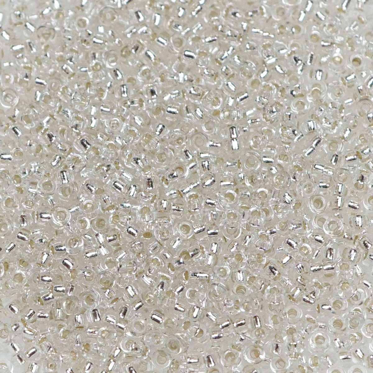 45-1591.SLC.1.jpg 15/0 Seed Beads - Silver Lined Crystal 8.2g Image