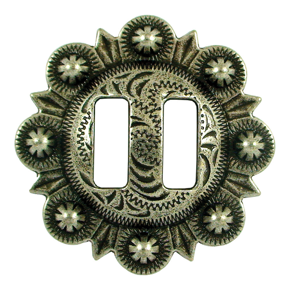 115-177002.SLC.jpg 1 1/2" Slotted Berry Concho - Old Silver Image