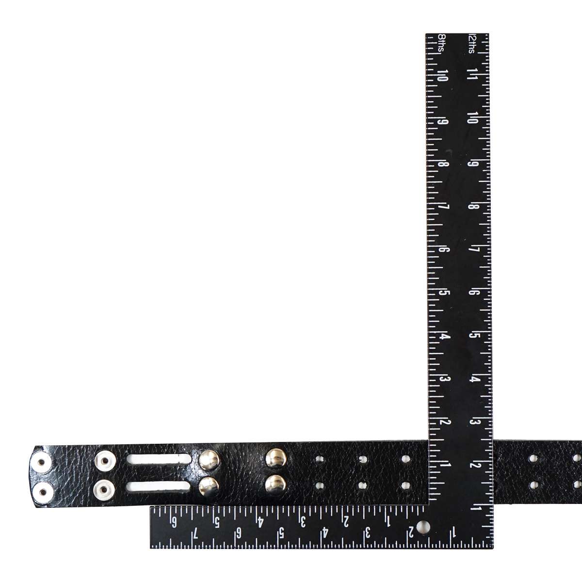 100-2049.SLC.2.jpg 1 1/2" Black Buffalo Double Hole Belt Blank w/ Snaps Image