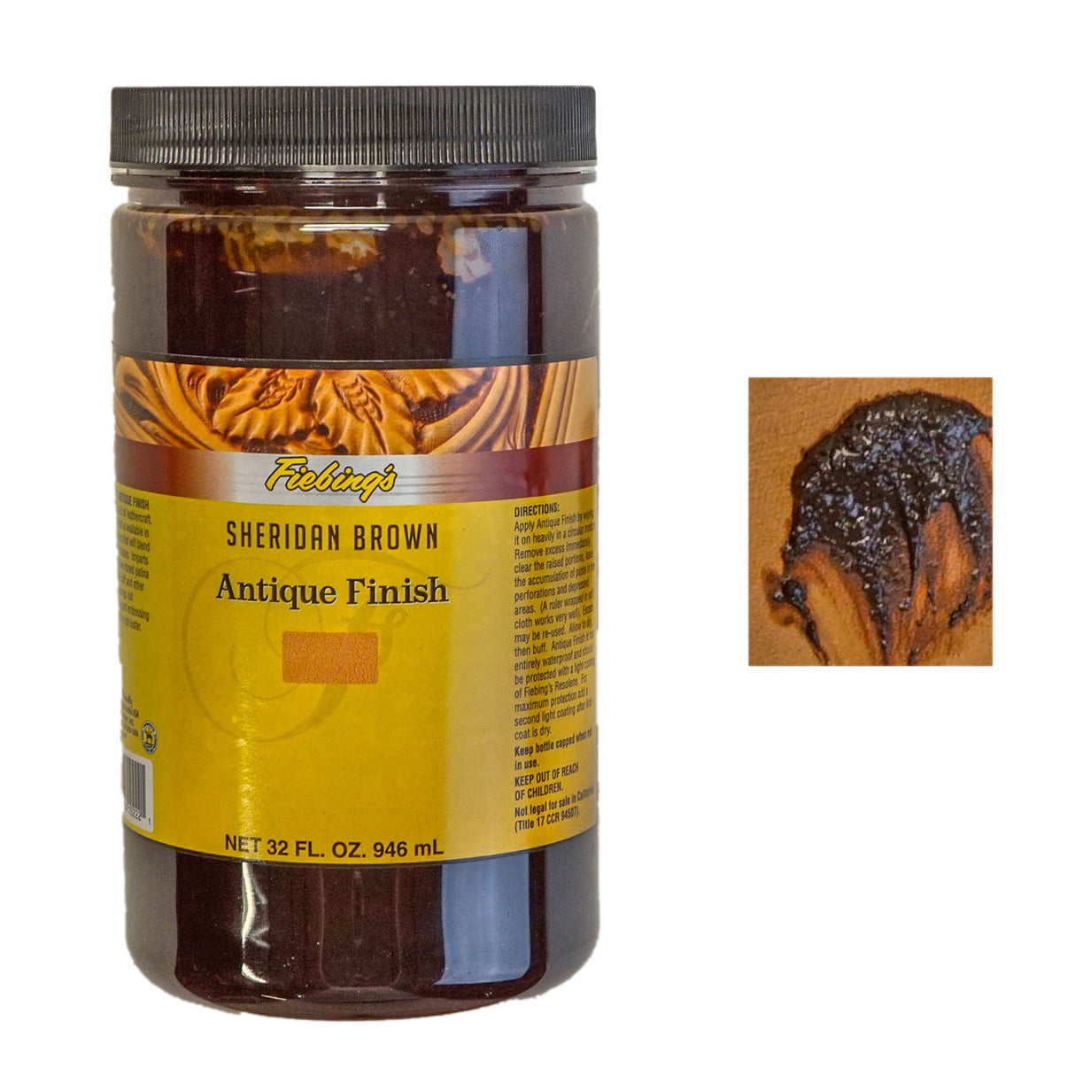 34-198113.SLC.01.jpg Fiebings Antique Finish Paste - Sheridan Brown 32oz Image