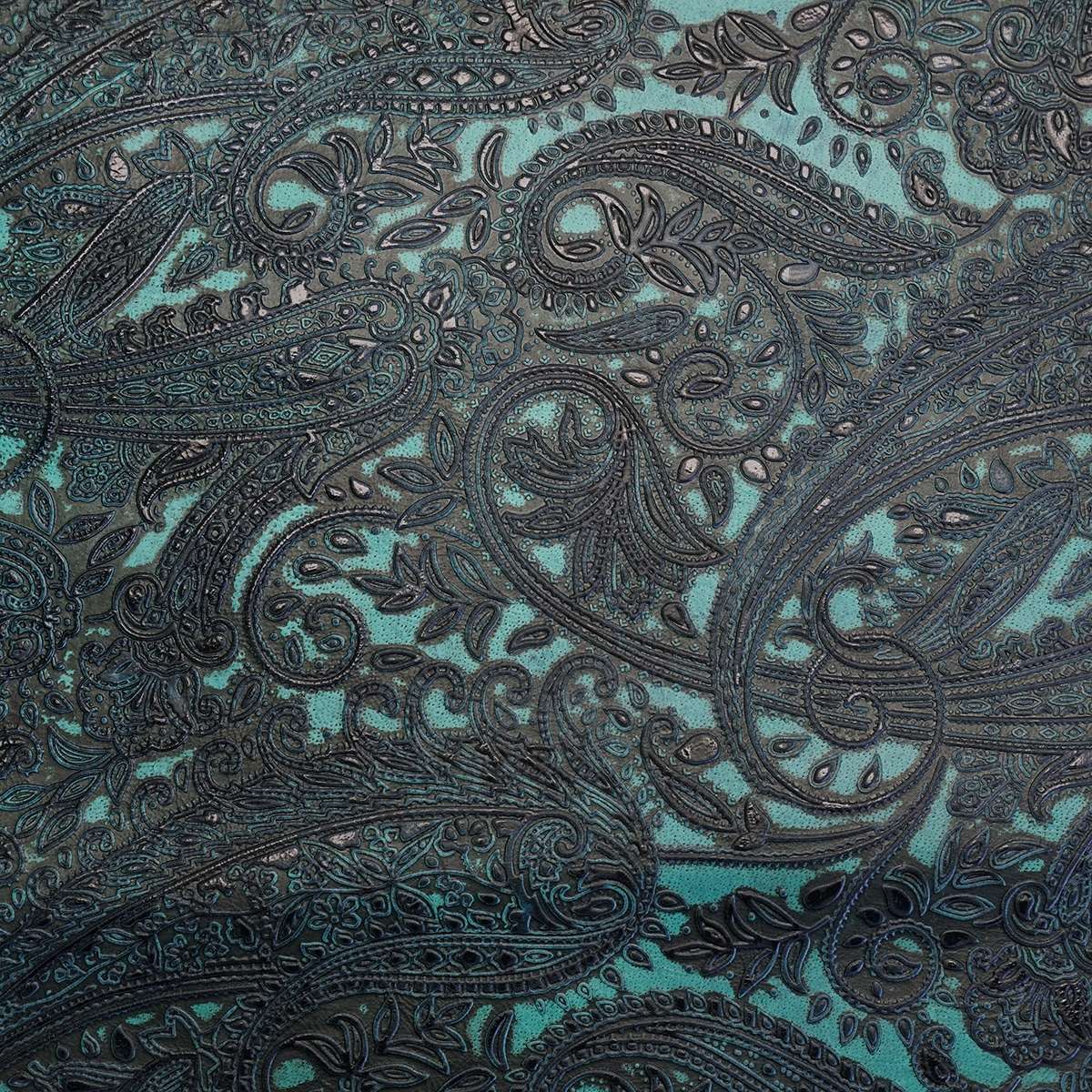 KSMR.Aegean Teal.02.jpg Paisley Embossed Cow Image