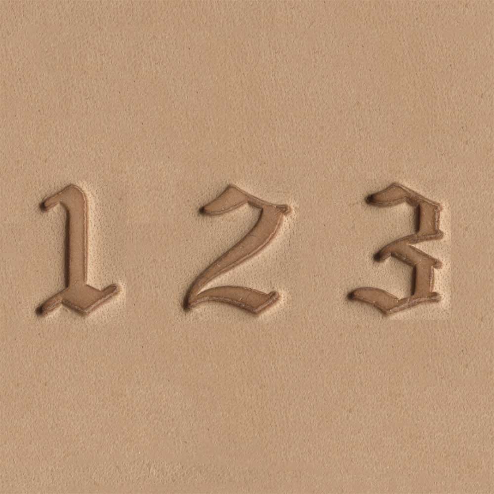 3/4" Old English Number Stamp Set