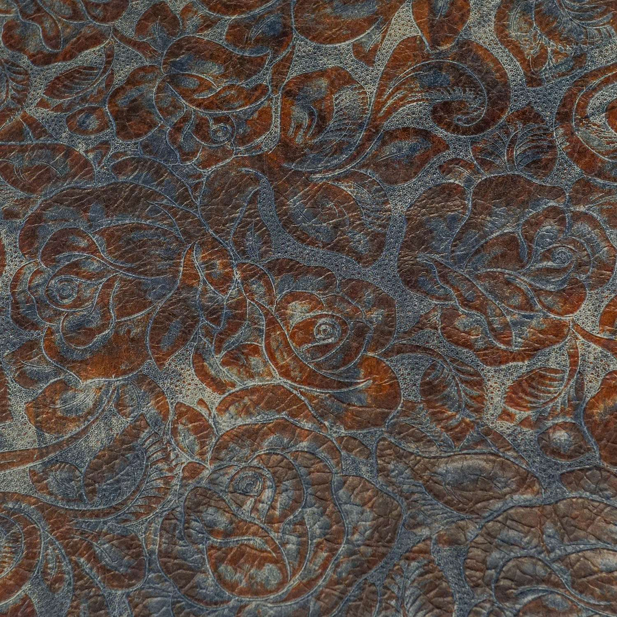 57-17.SLC.03.jpg Jesse James Eagle Floral - Blue/Rust Image