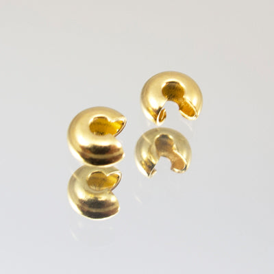 607-24.SLC.jpg 3mm Crimp Cover - Gold Plate 144pk Image