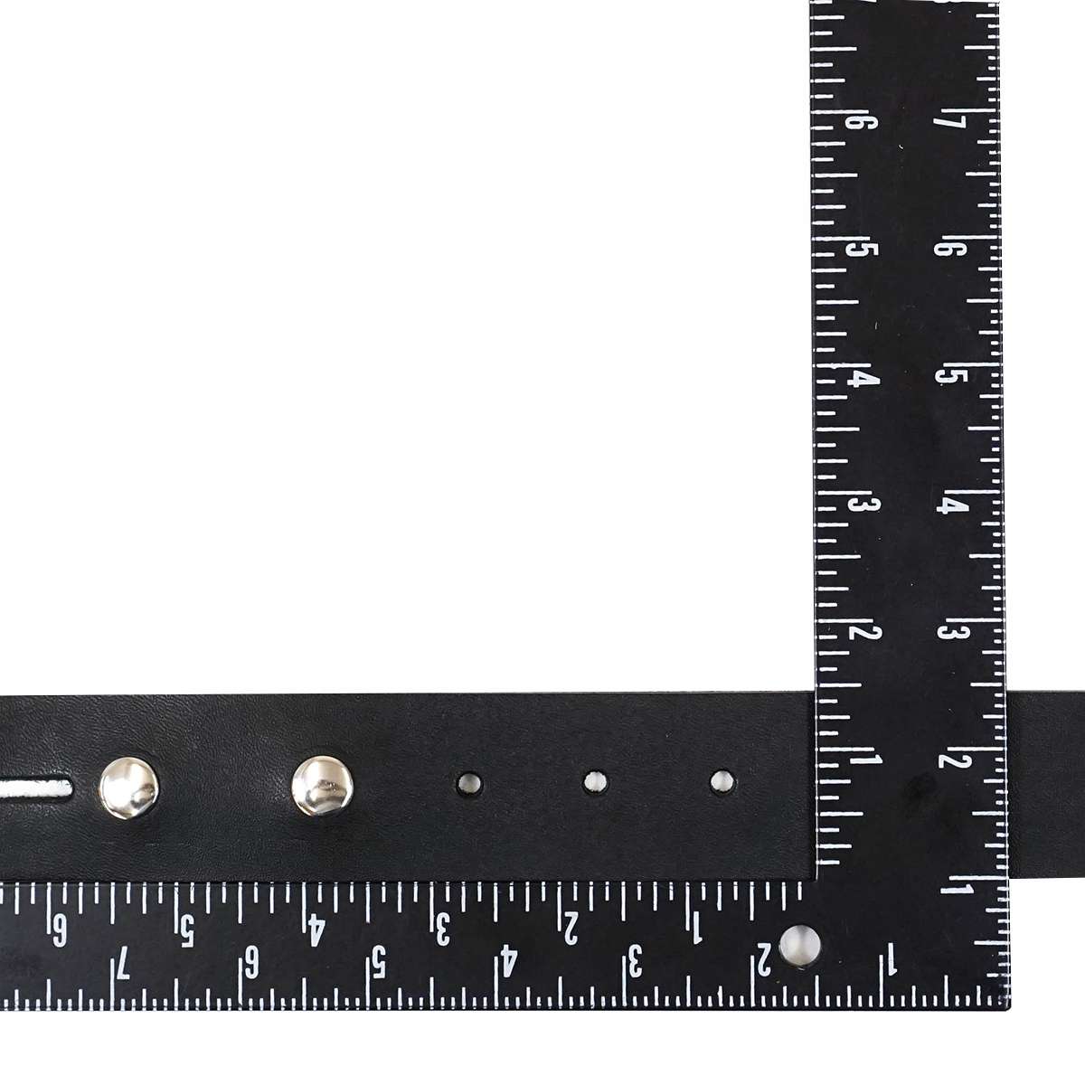 100-2123.SLC.3.jpg Single Hole Belt Blank w/ snaps - Hermann Oak Black Image