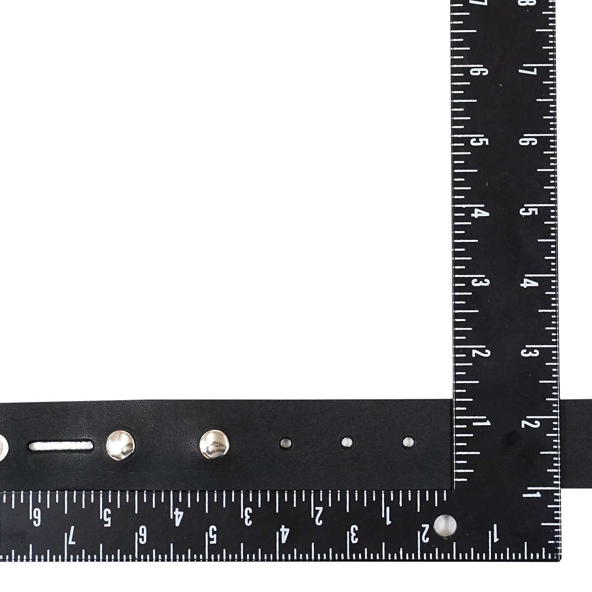 100-2123.SLC.2.jpg Single Hole Belt Blank w/ snaps - Hermann Oak Black Image