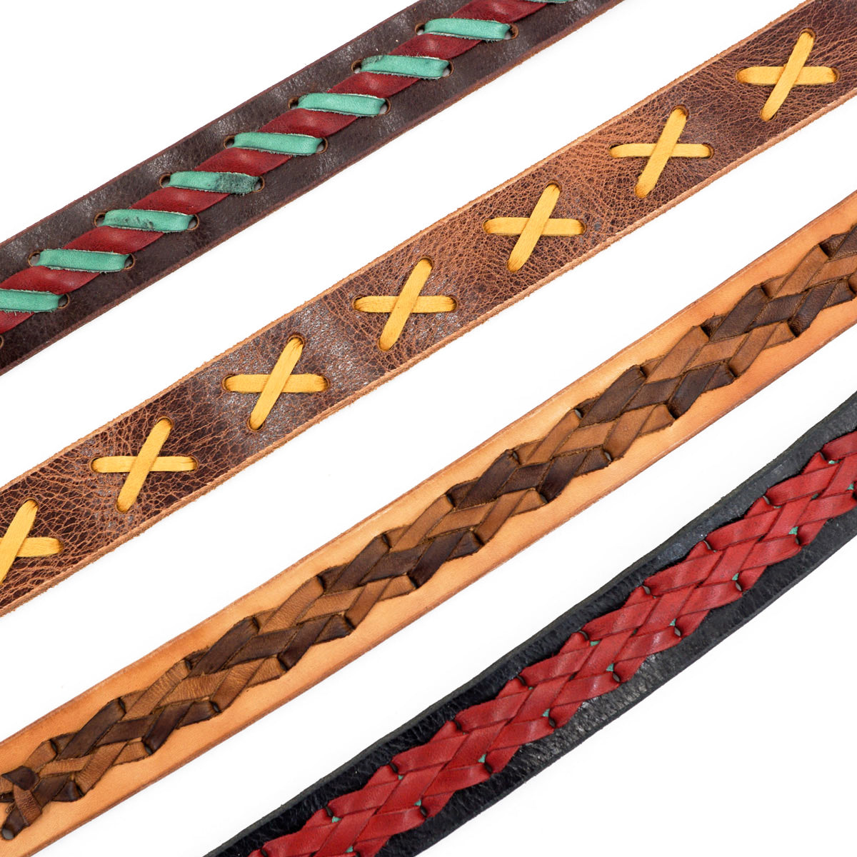 100-204.SLC.02.jpg 1 1/2" Black Buffalo Double Hole Belt Blank Image