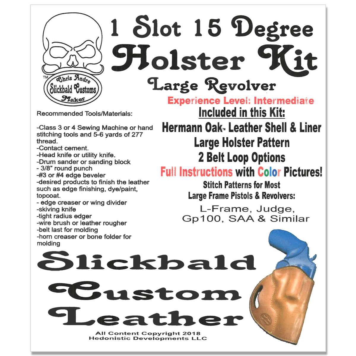 1SHK.Large Revolver.01.jpg Slickbald Holster Kits - 1-Slot Image