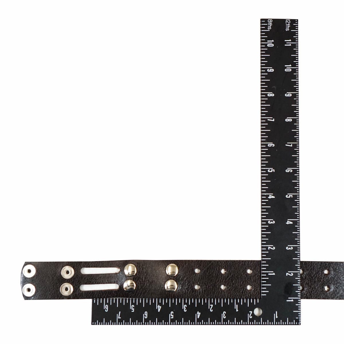 100-2009.SLC.2.jpg 1 1/2" Brown Buffalo Double Hole Belt Blank w/ Snaps Image