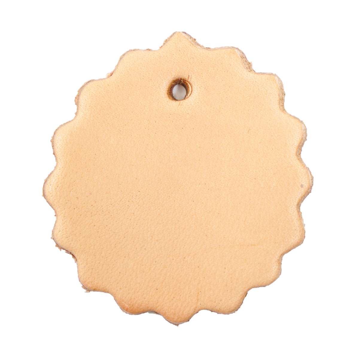 SHP085.SLC.1.jpg Leather Shape - Scallop Concho w/ Hole Image