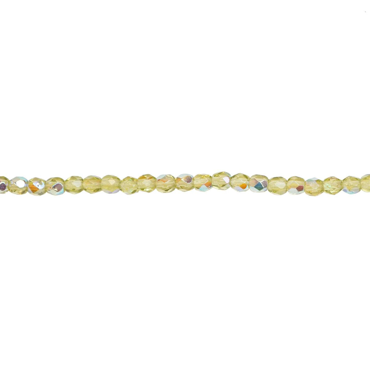 339-25.SLC.1.jpg 3mm Olivine AB Bead Strand - Firepolished Image