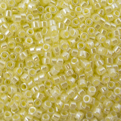 45-113232.SLC.jpg Delica Bead - Lined Crystal/Pale Yellow Luster DB232 Image