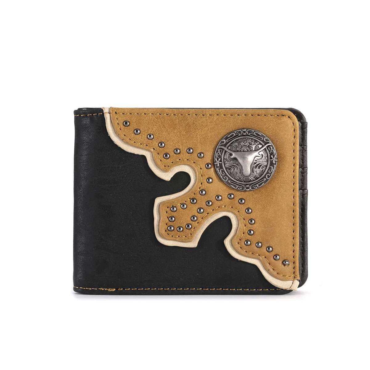 MWBW.Black with Concho.01.jpg Montana West Bifold Wallets Image
