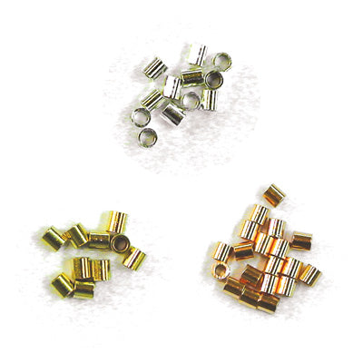 2x2mm Crimp Beads - Gold Plate 100pk
