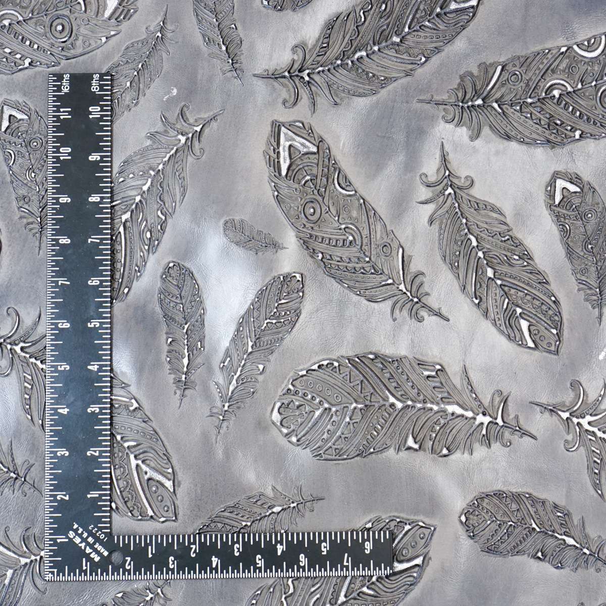 665-1904.SLC.2.jpg Embossed Plume Hide - Pewter Image