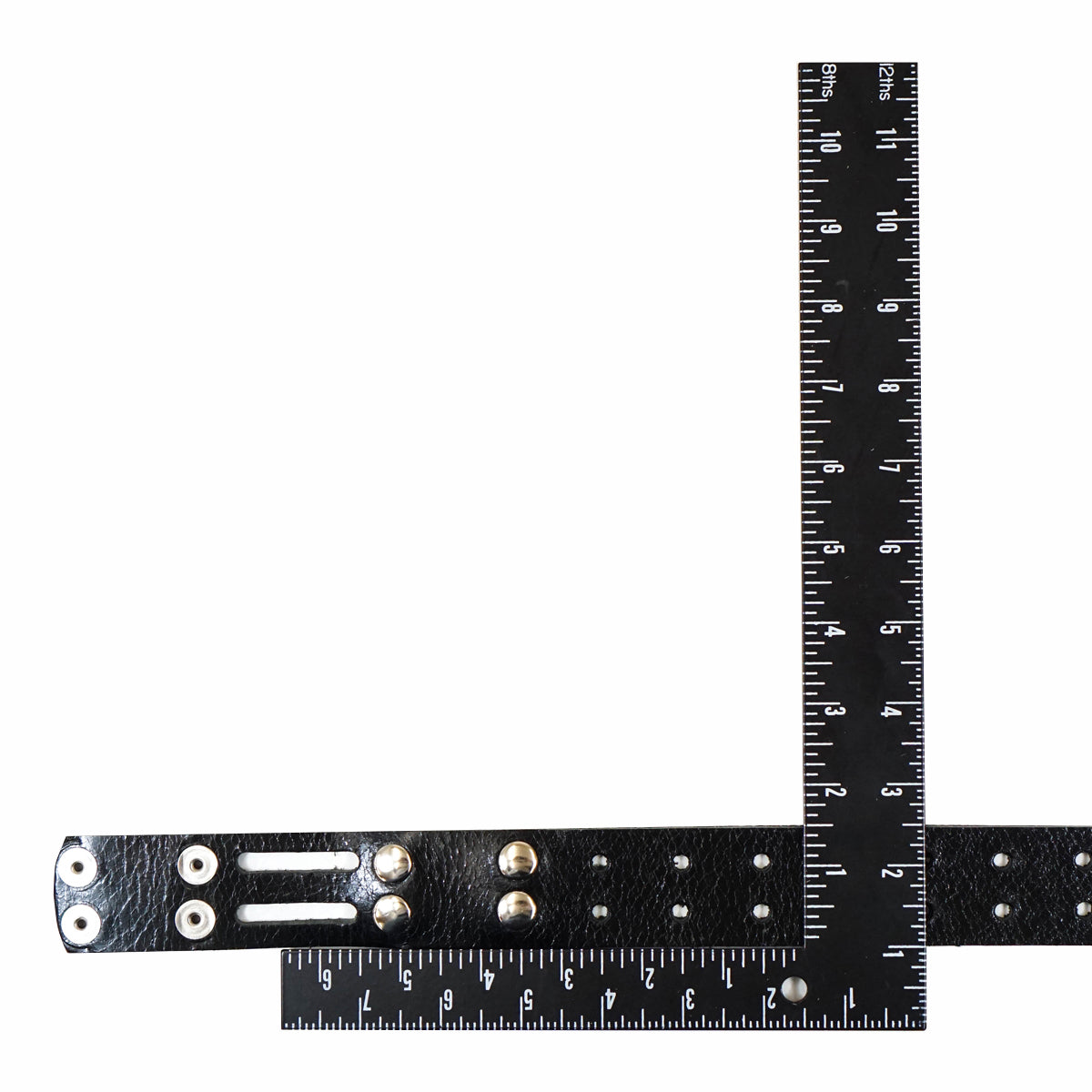 100-2049.SLC.2.jpg 1 1/2" Black Buffalo Double Hole Belt Blank w/ Snaps Image