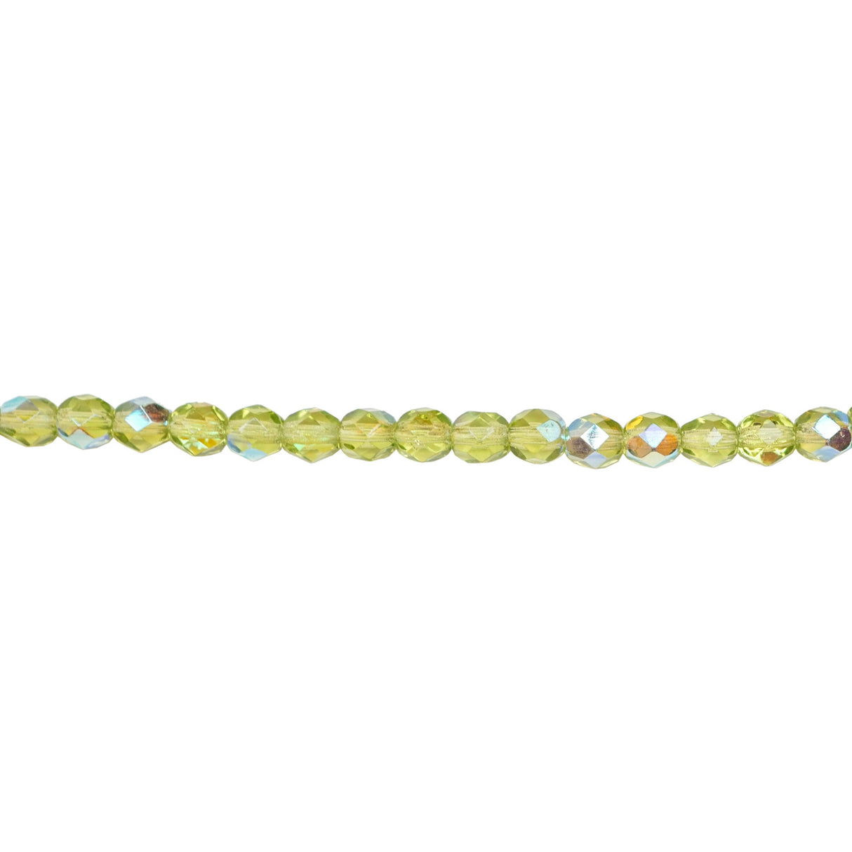 339-56.SLC.1.jpg 4mm Olivine AB Bead Strand - Firepolished Image