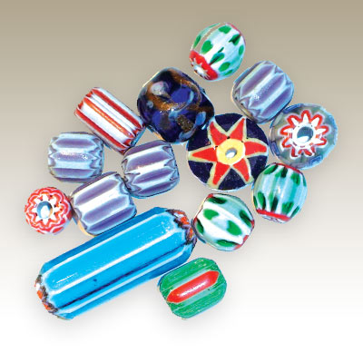 144-111.SLC.jpg 25pk Assorted Chevron Beads Image