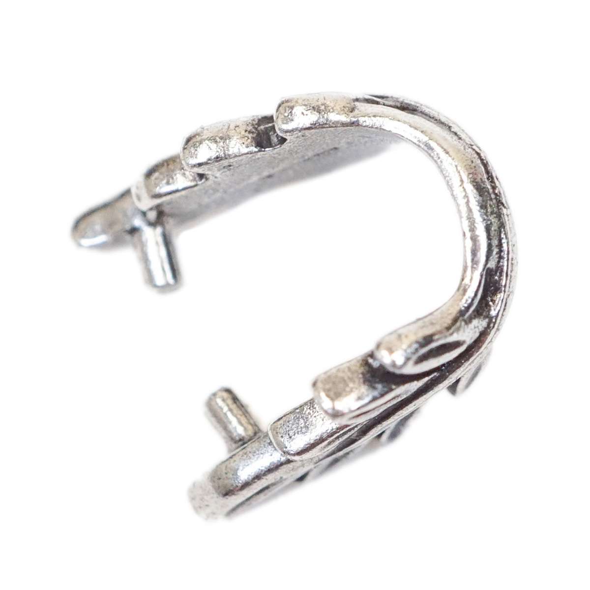 244-582740.SLC.2.jpg Large Botanical Pinch Bail - Antique Silver Image