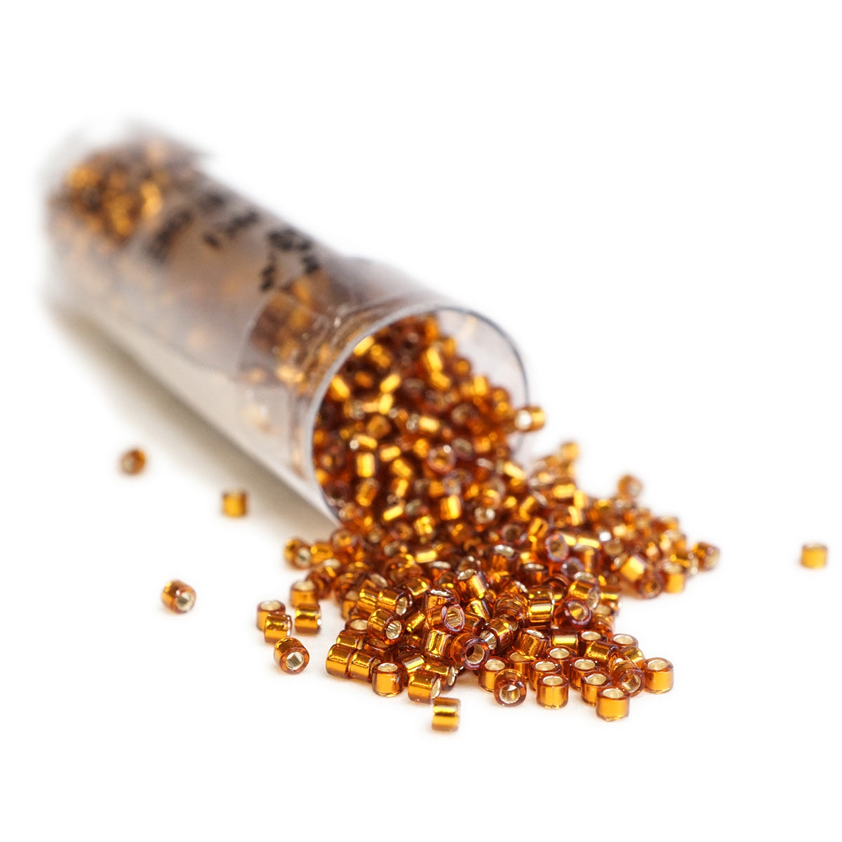 Delica Bead - Silver Lined Amber DB144, additional view