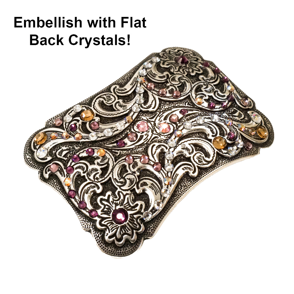 378-817.SLC.3.jpg Floral Engraved Trophy Buckle Image