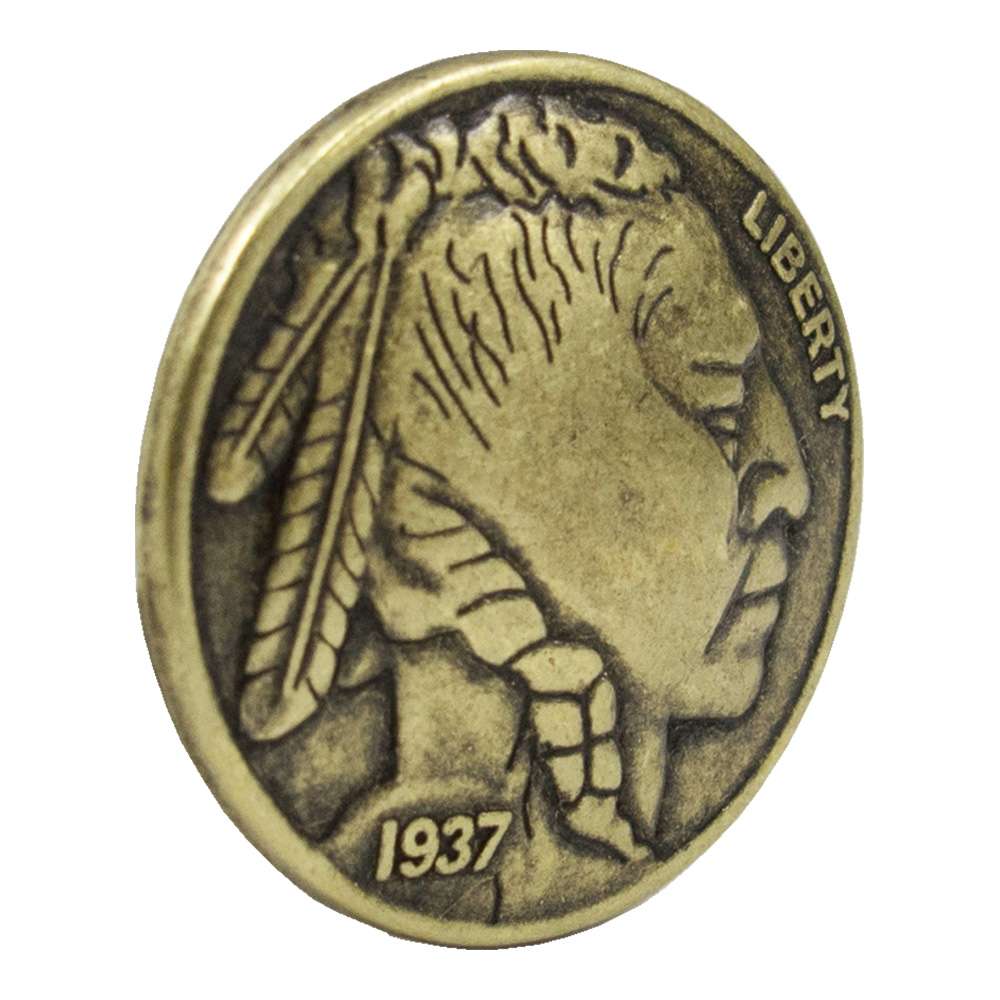 115-179185.SLC.jpg Indian Head Coin Tack - Antique Brass 25pk Image