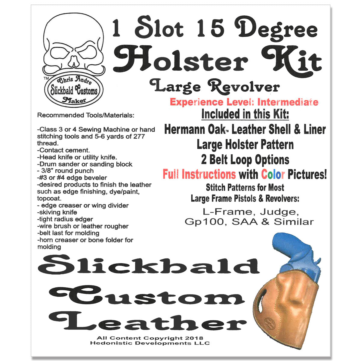 1SHK.Large Revolver.01.jpg Slickbald Holster Kits - 1-Slot Image