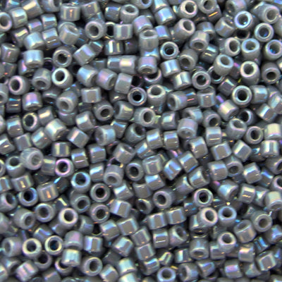 Delica Bead - Opaque Grey AB DB168