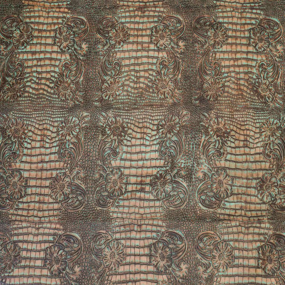 FGBE.Turquoise Brown.04.jpg Butch Cassidy Embossed Cow Image