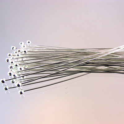 402-20012.SLC.jpg 2" Headpin with 2mm Ball - Silver Plate 12pk Image