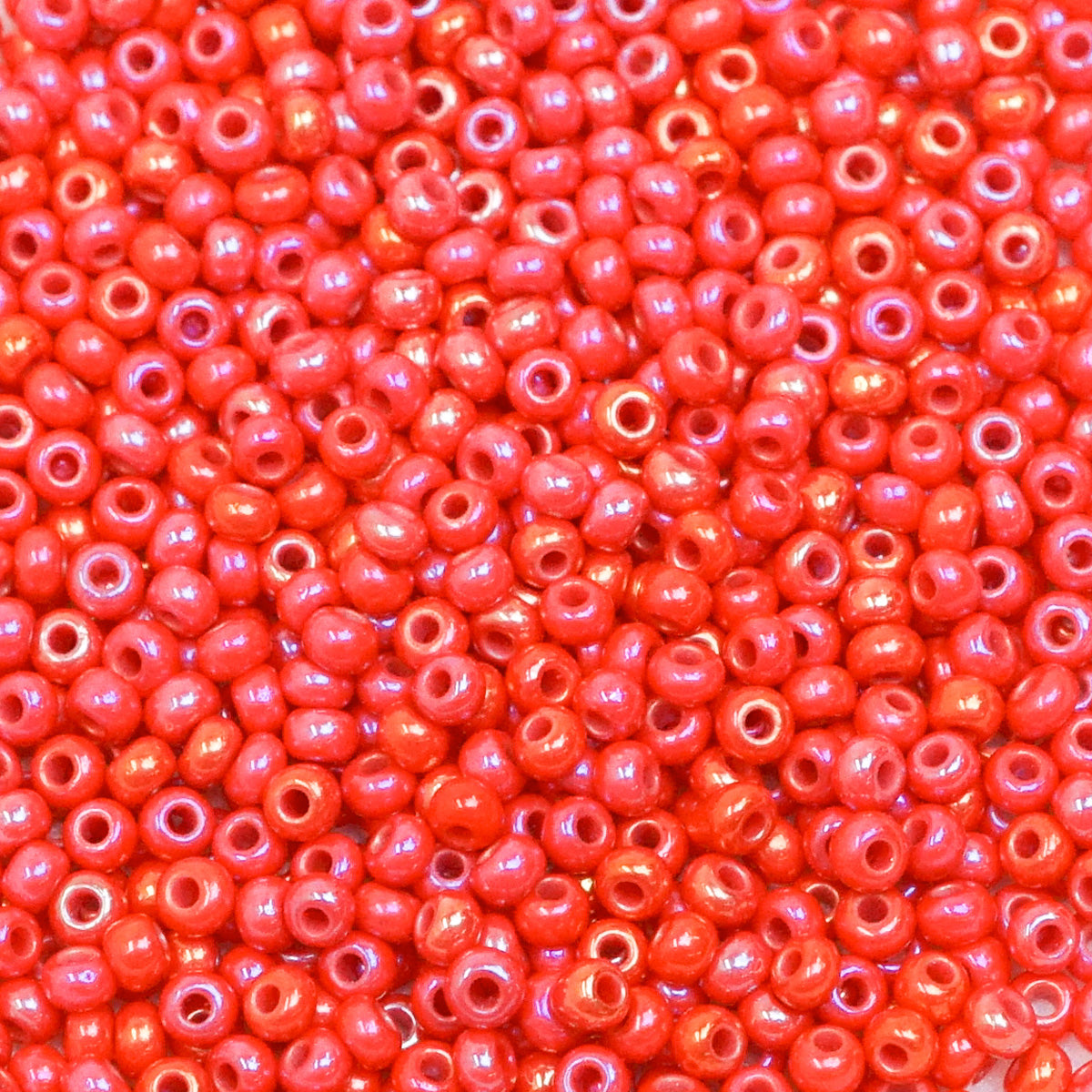 229-1024.SLC.1.jpg Seed Beads 10/0 Opaque Medium Red AB - 20g Image