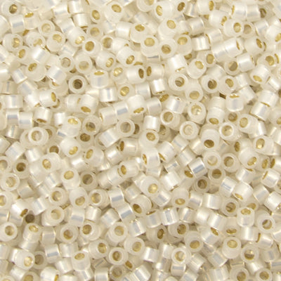 Delica Bead - Lined White Opal DB221