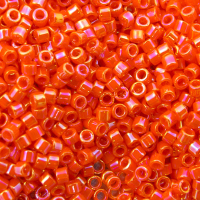 Delica Bead - Orange Opaque AB DB161