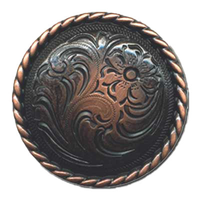 115-178503.SLC.jpg 1" Floral Rope Concho - Copper Image