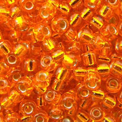 45-898.SLC.jpg 8/0 Seed Beads - Silver Lined Orange 22g Image