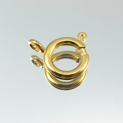 222-40204.SLC.jpg 10pk Large Spring Ring Clasp - Gold Plate Image