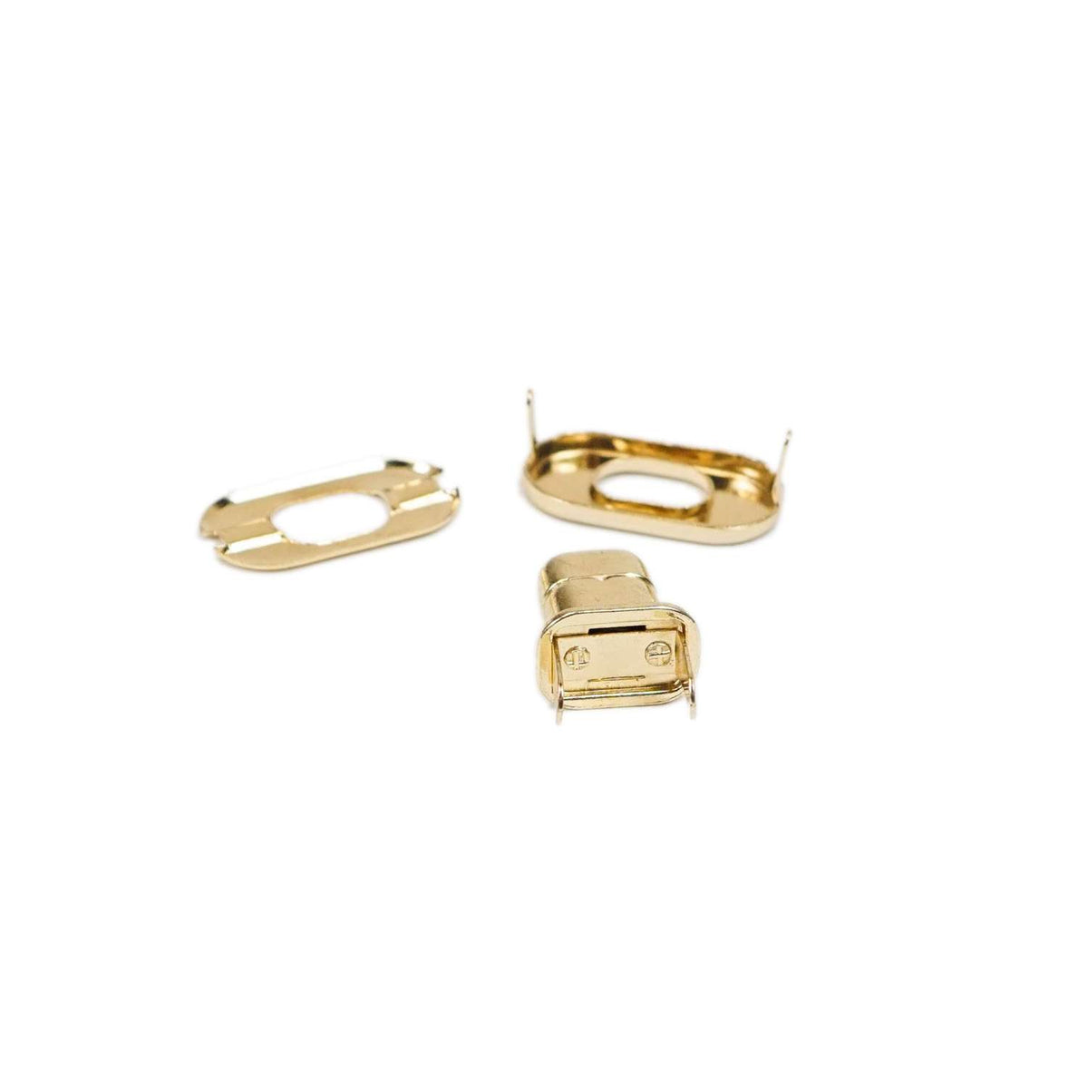 Oval Turnlock Clasp - Brass Plate, additional view