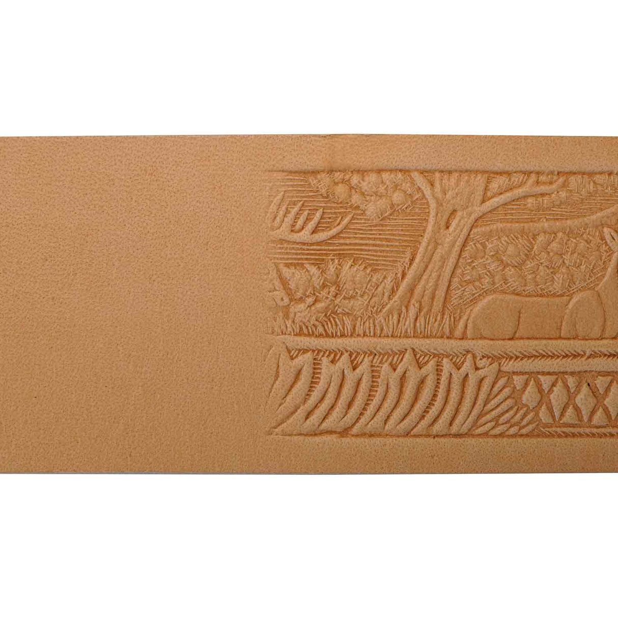 100-456803.SLC.03.jpg 1-1/2" Embossed Deer Name Space Belt Strip Image