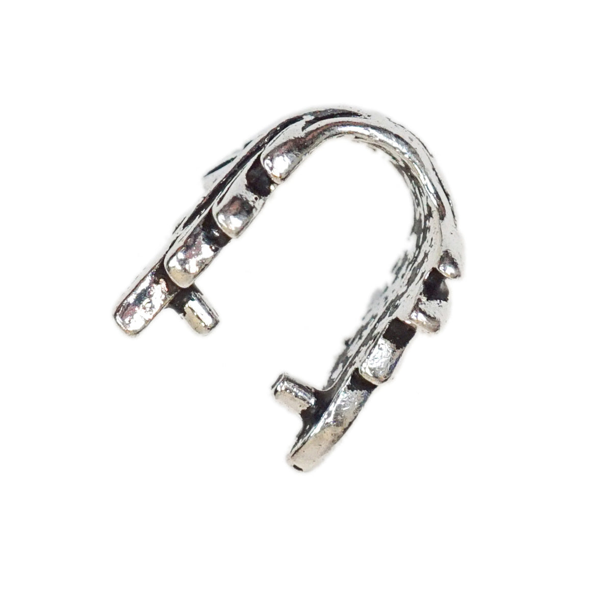 244-582712.SLC.2.jpg Large Botanical Pinch Bail - Silver Plate Image