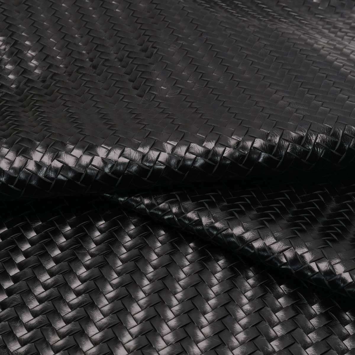 BREC.Black.02.jpg Braided Embossed Cow Image