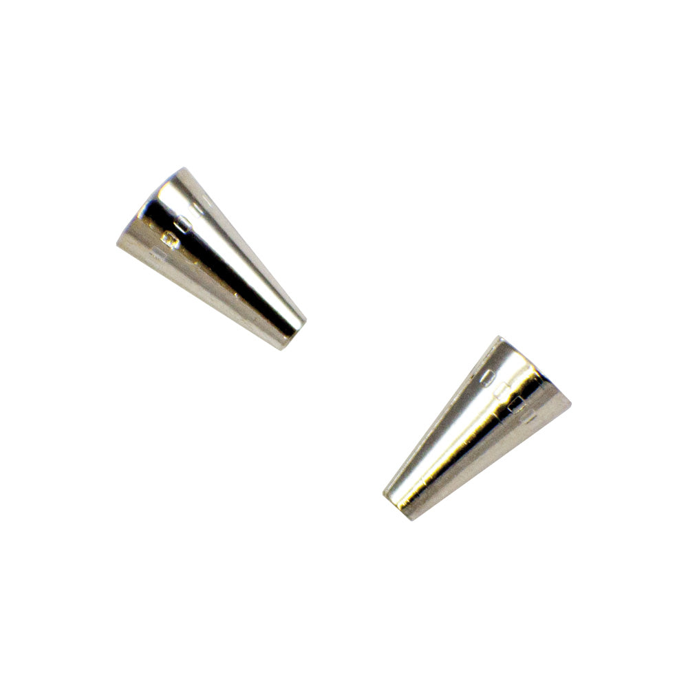 222-303012.SLC.jpg Pair of ¾" End Cap Cones - Silver Plate Image