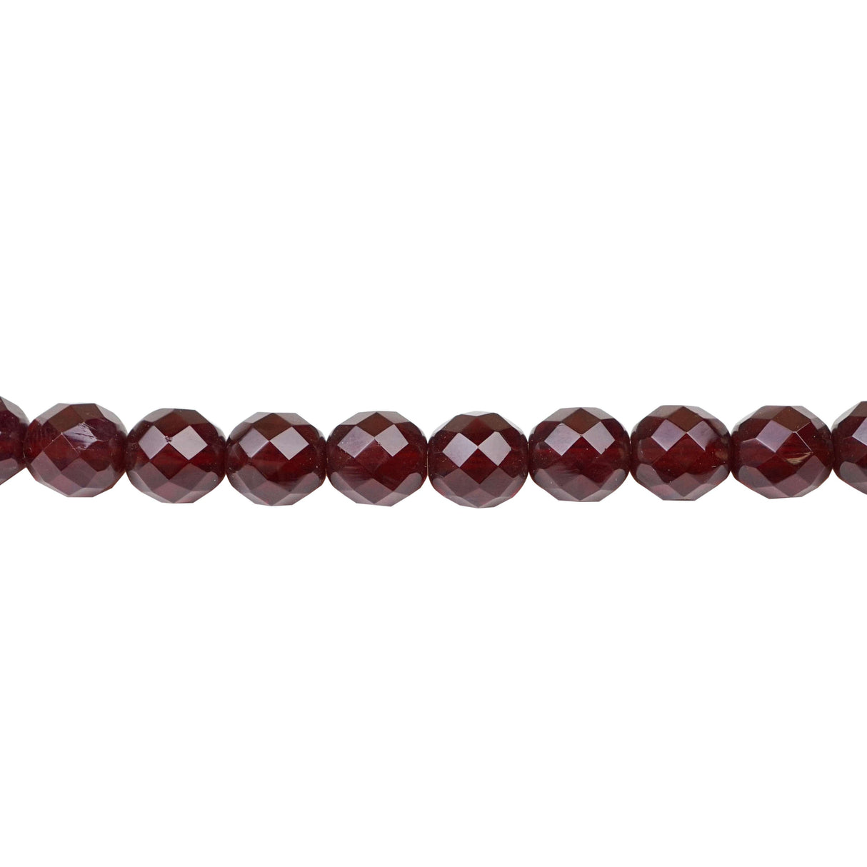 222-4165.SLC.1.jpg 10mm Firepolish Strand - Garnet Image