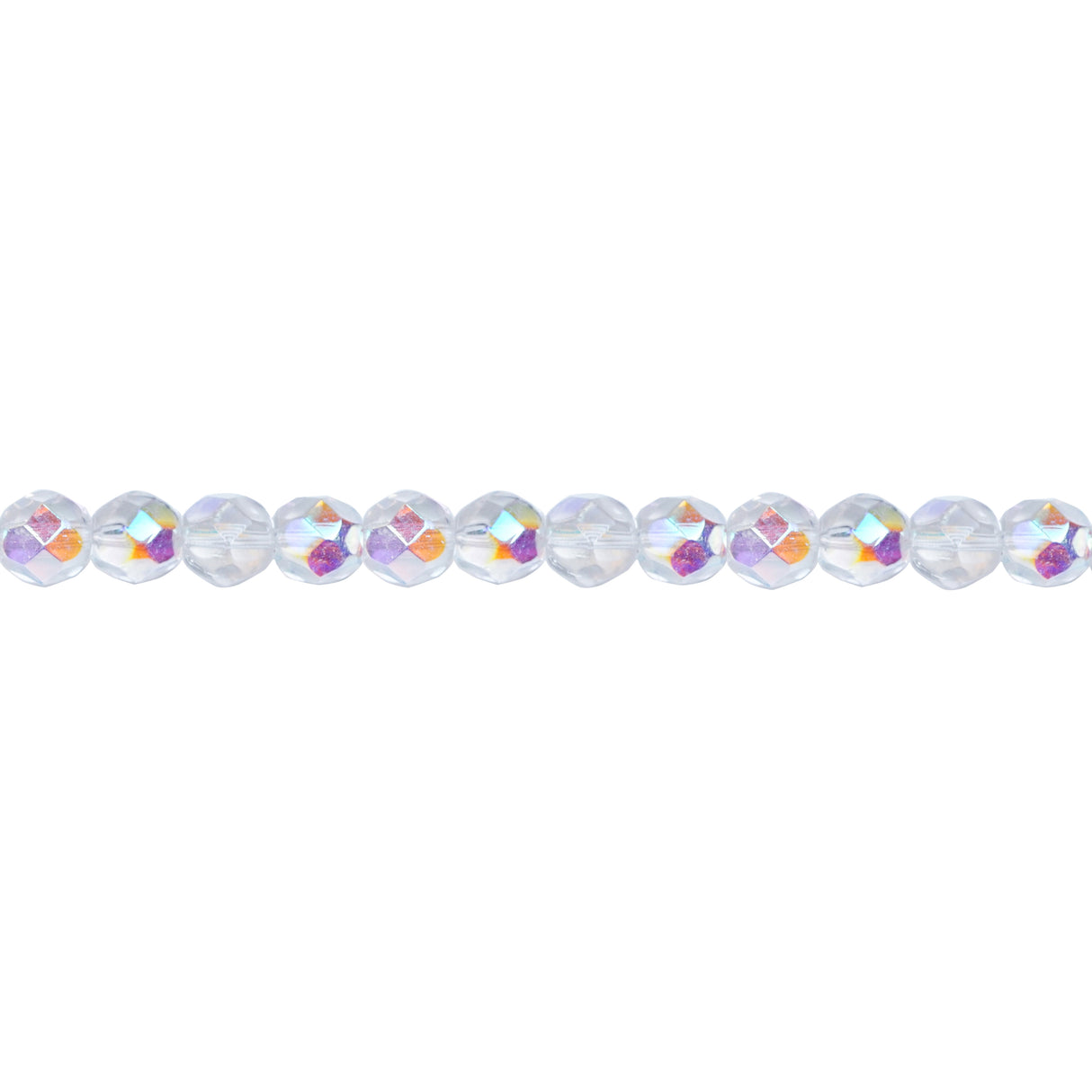 339-65.SLC.1.jpg 6mm Crystal AB Bead Strand - Firepolished Image