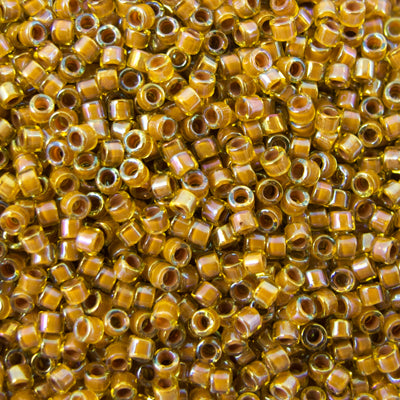 45-1131738.SLC.jpg Delica Bead - Cocoa Lined Chartreuse AB DB1738 Image