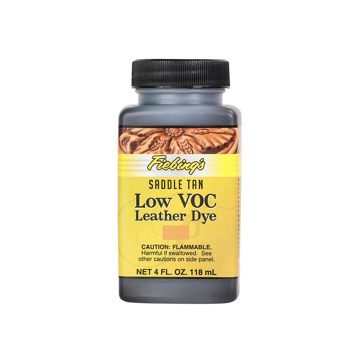 34-21211.SLC.01.jpg Fiebings Low VOC Leather Dye - Saddle Tan 4oz Image