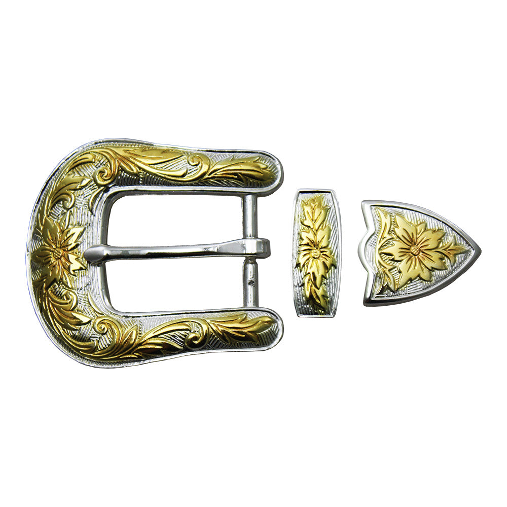 4-187201.SLC.jpg 1" Durango Buckle Set - Silver Plate/Gold Plate Image